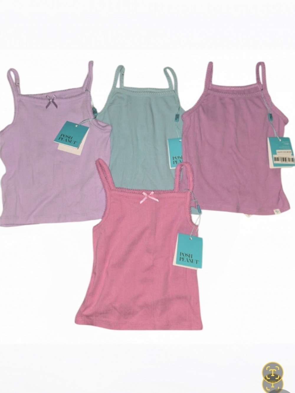Posh Peanut 4 Pack of Pointelle Cami's 3T/4T NWT